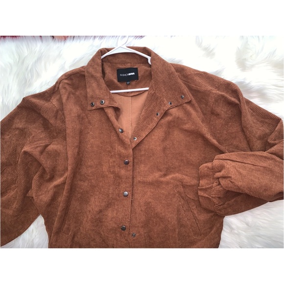 Fashion Nova Jackets & Blazers - FashionNova Oversized Courderoy Jacket